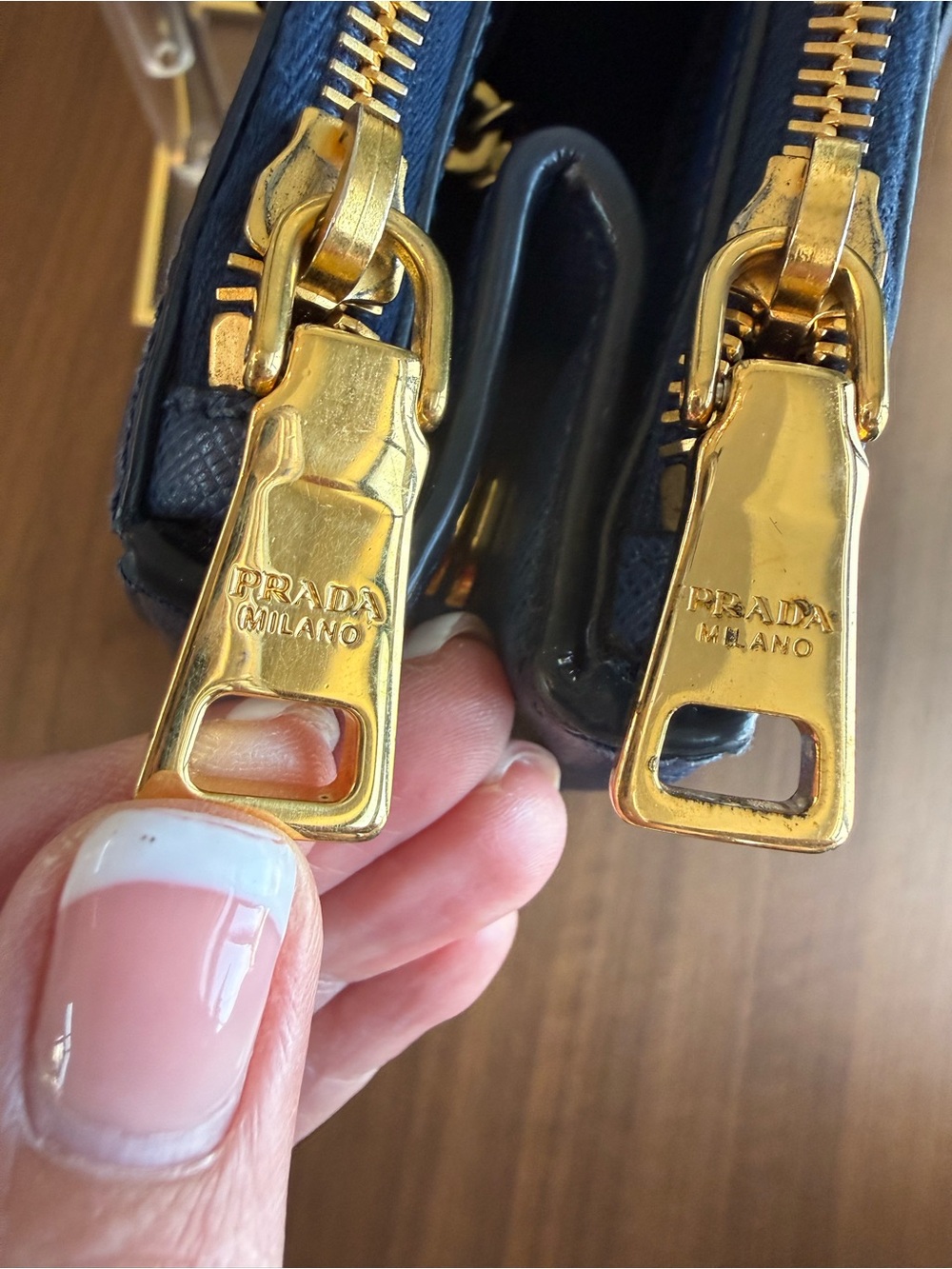 Prada Blue Saffiano Leather Satchel with Gold Hardware - Picture 3 of 14